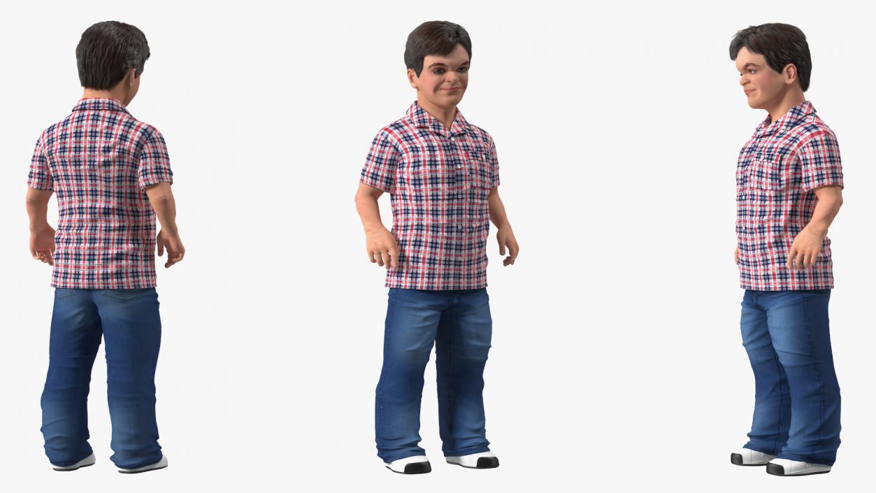 Dwarf Male Character Casual Style Standing Pose 3D