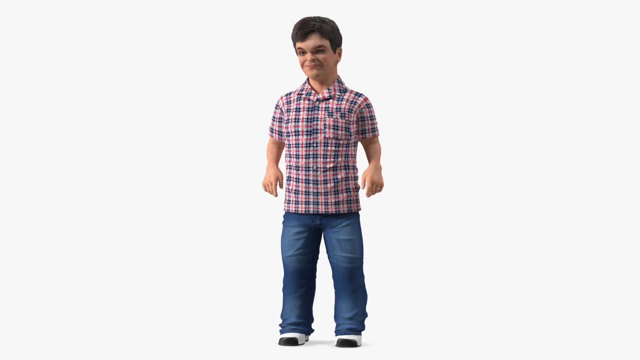 Dwarf Male Character Casual Style Standing Pose 3D