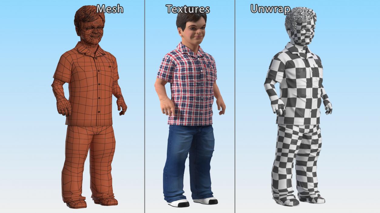 Dwarf Male Character Casual Style Standing Pose 3D