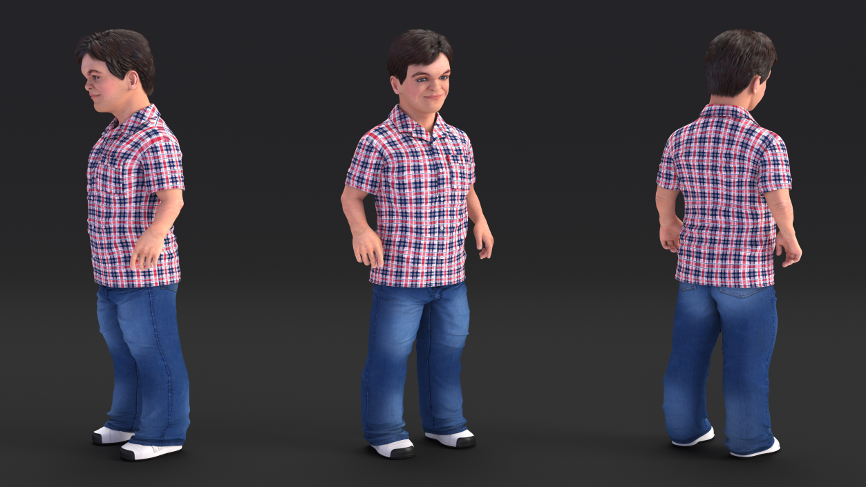 Dwarf Male Character Casual Style Standing Pose 3D