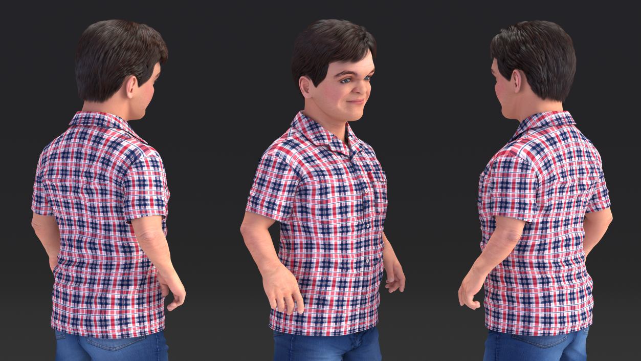 Dwarf Male Character Casual Style Standing Pose 3D