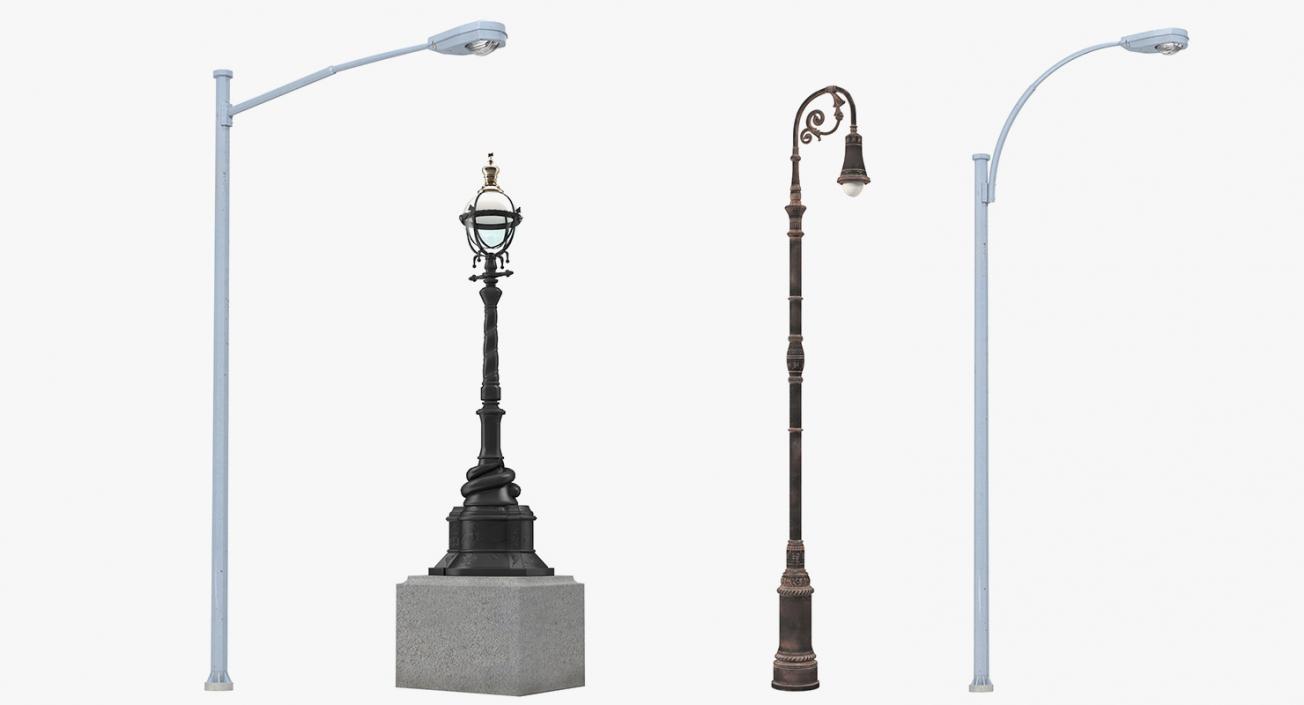 3D model Street Lamps Collection 2