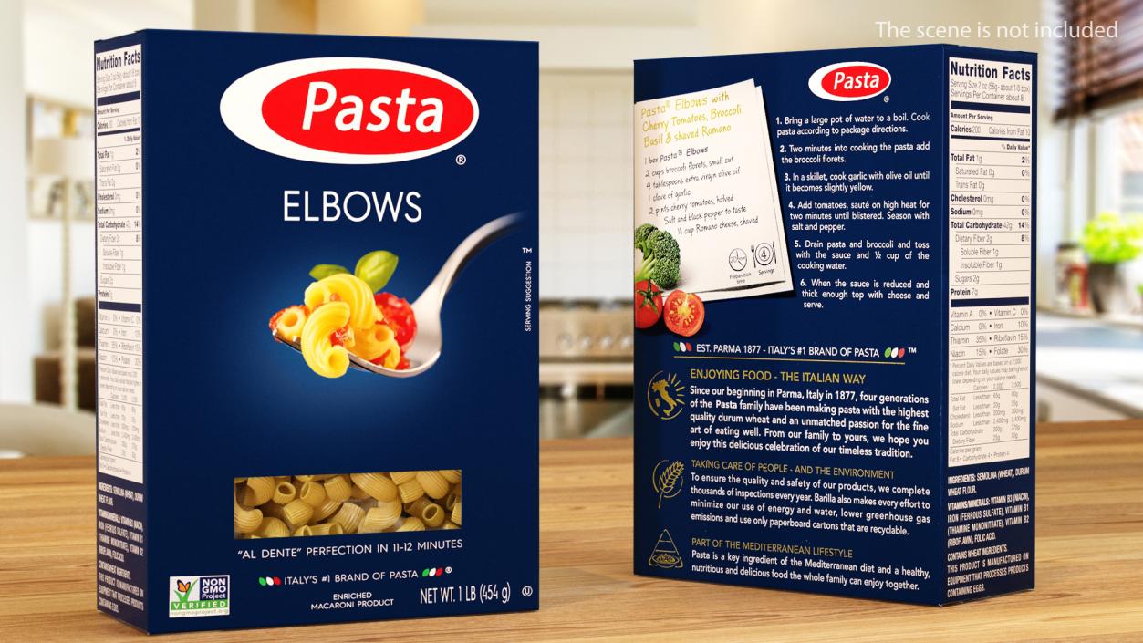 Dry Pasta Boxes Set 3D model