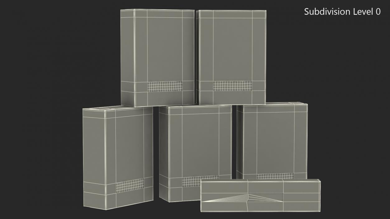 Dry Pasta Boxes Set 3D model