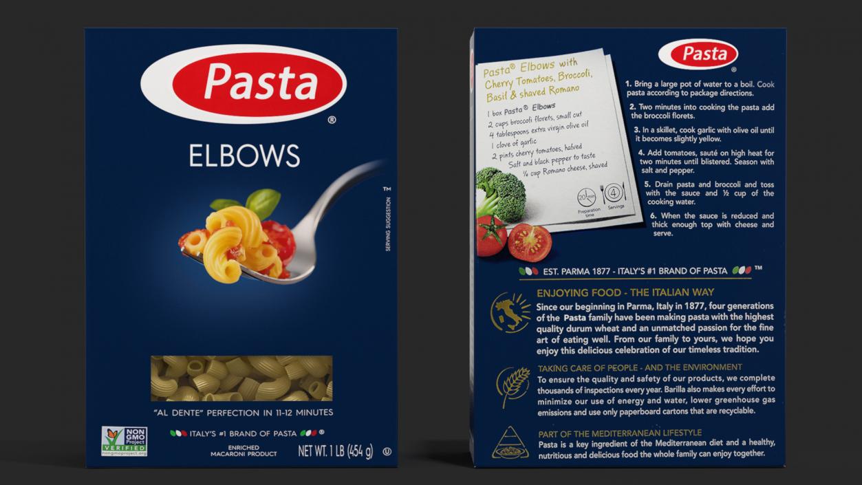 Dry Pasta Boxes Set 3D model