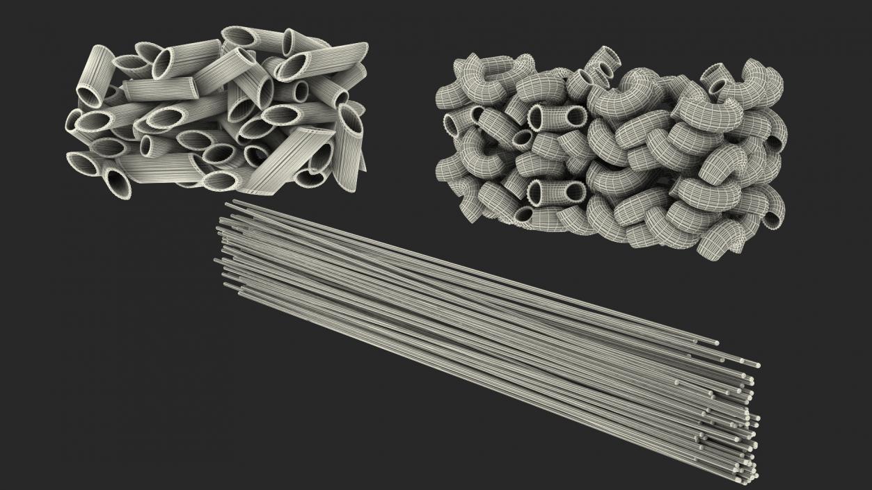 Dry Pasta Boxes Set 3D model