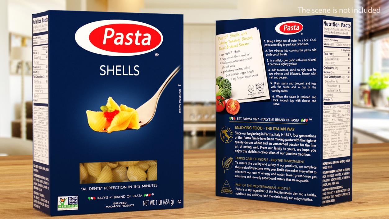 Dry Pasta Boxes Set 3D model