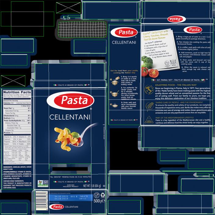 Dry Pasta Boxes Set 3D model