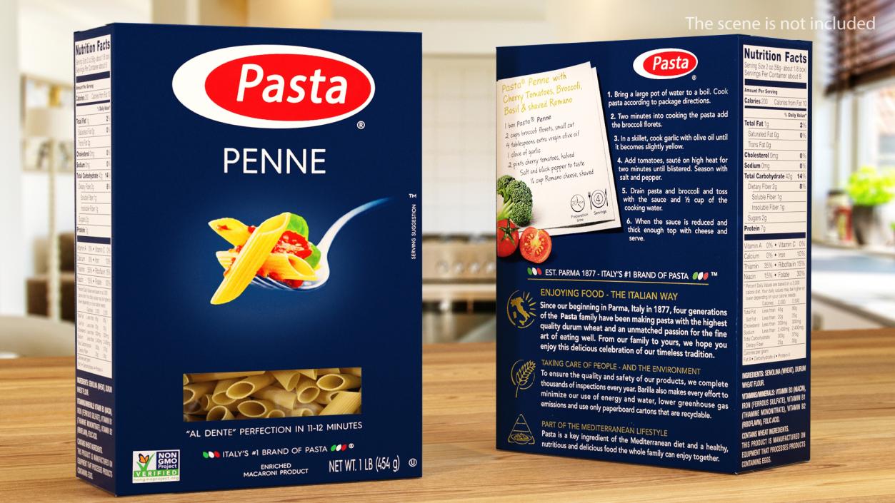 Dry Pasta Boxes Set 3D model