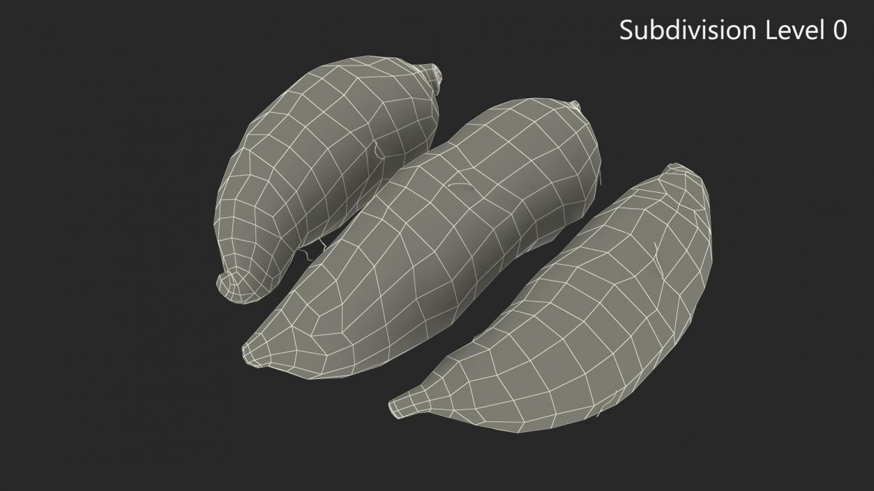 3D model Sweet Potatoes Brown