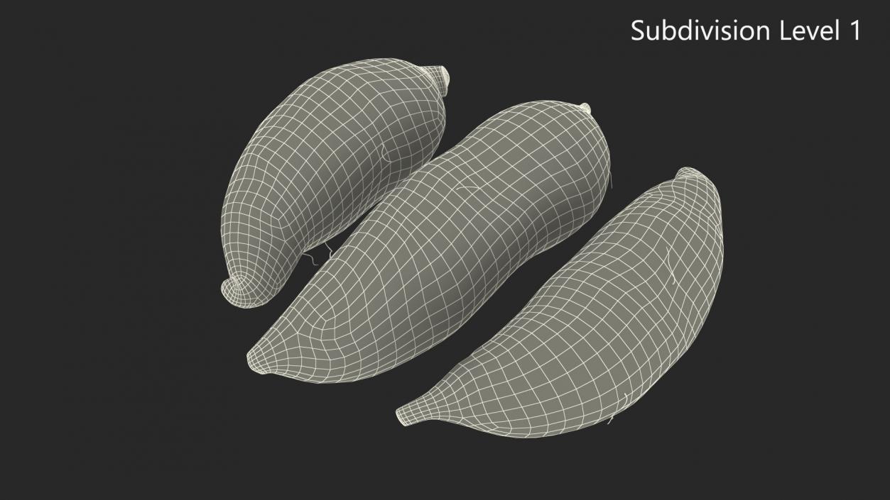 3D model Sweet Potatoes Brown