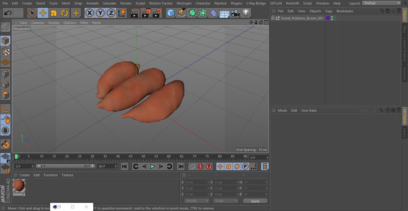 3D model Sweet Potatoes Brown