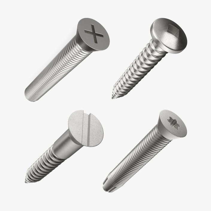 3D model Metal Screws Collection 2