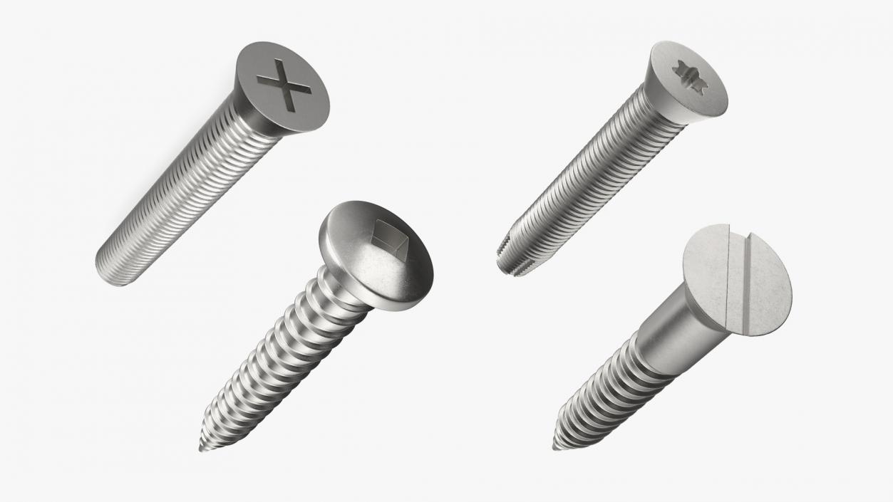 3D model Metal Screws Collection 2