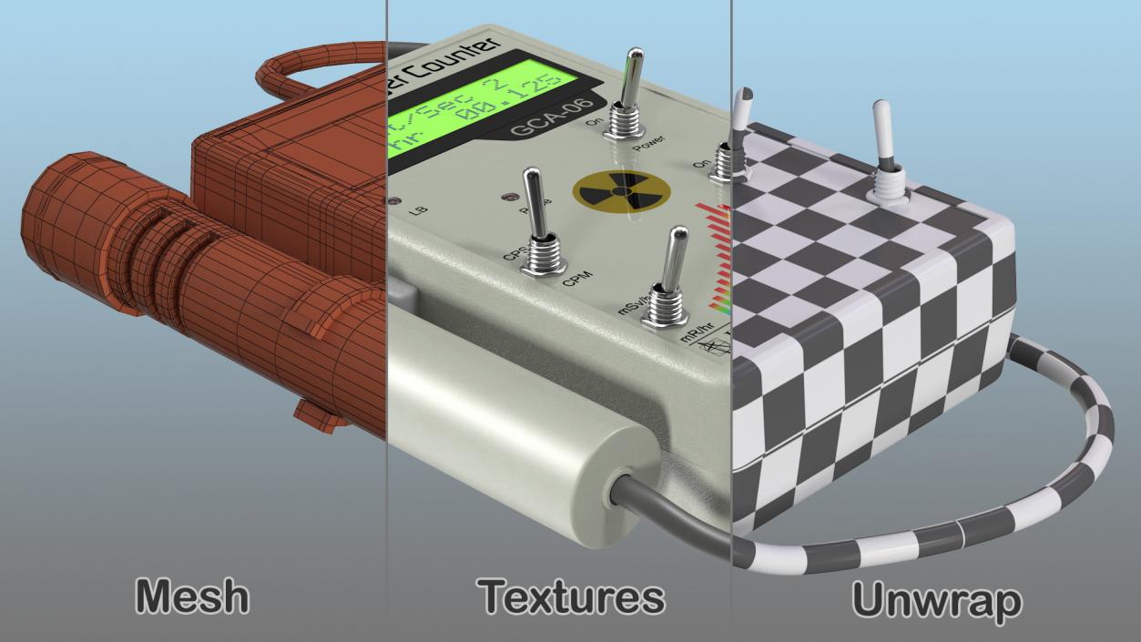 3D Old and New Geiger Counters Collection model