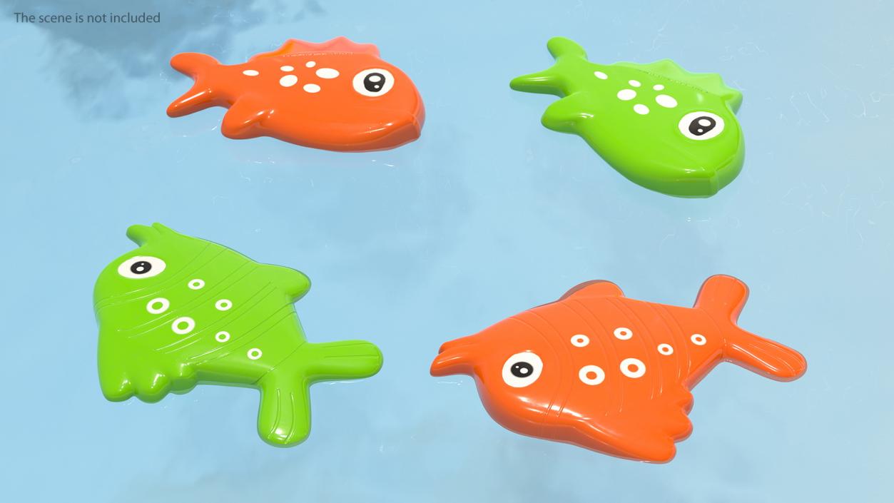 3D Small Fish Bath Toy Set model