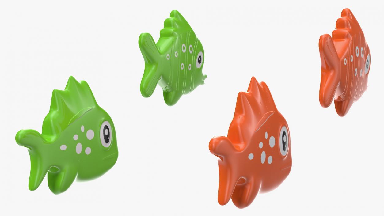 3D Small Fish Bath Toy Set model