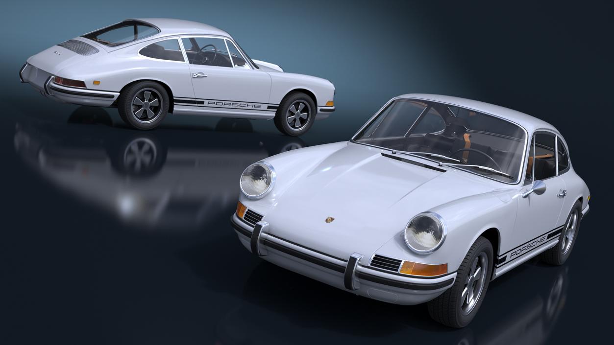 3D Rigged Retro and Modern Porsche 911 Collection