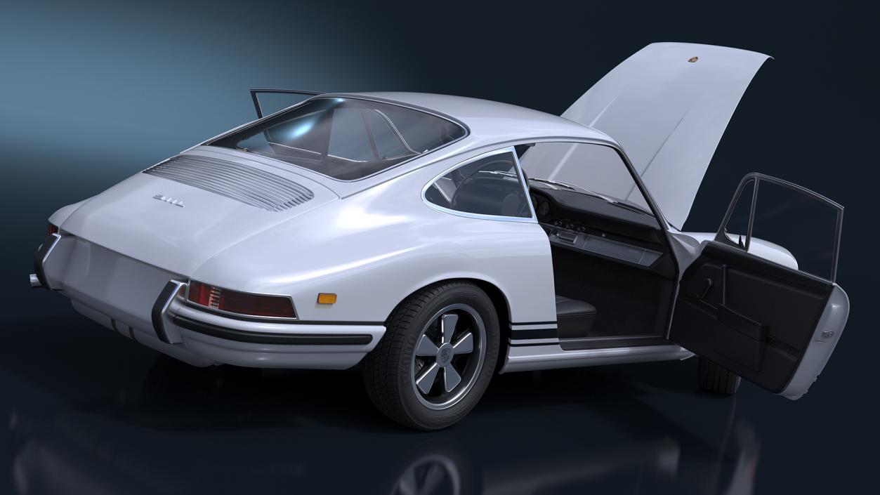 3D Rigged Retro and Modern Porsche 911 Collection