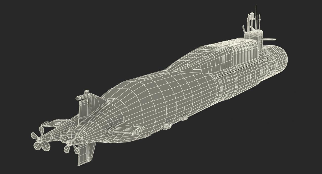 Russian Nuclear Strategic Submarine Delta IV Class Rigged 3D