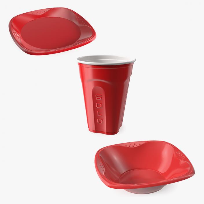 3D Picnic Tablewares Collection model