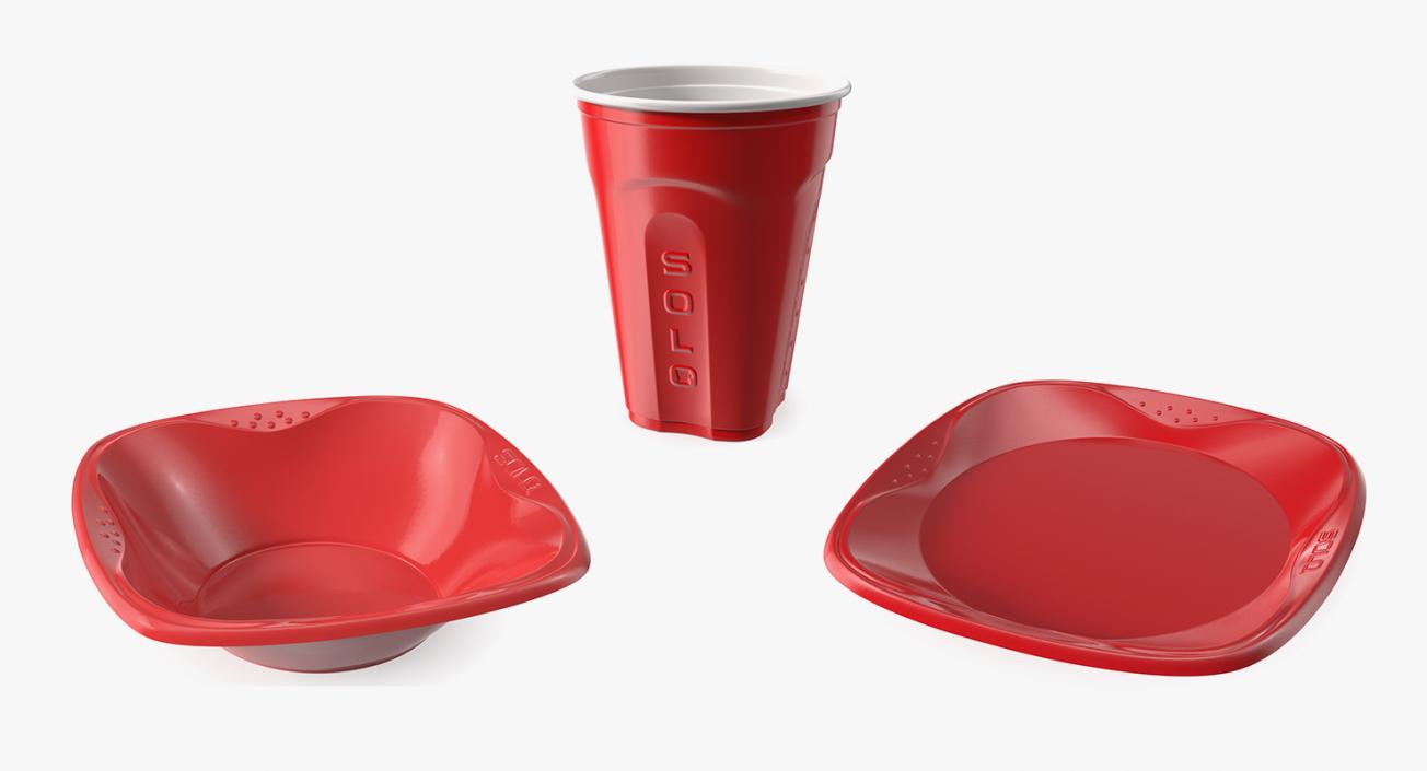 3D Picnic Tablewares Collection model