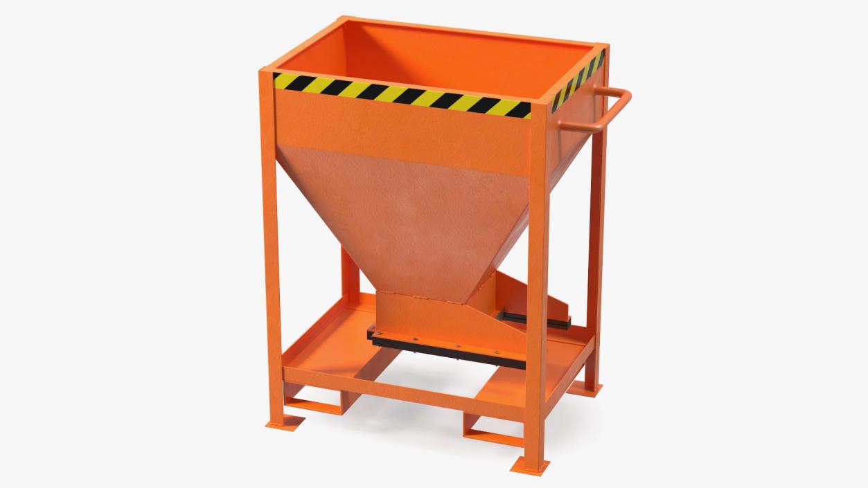 3D model Forklift Silo Container Orange