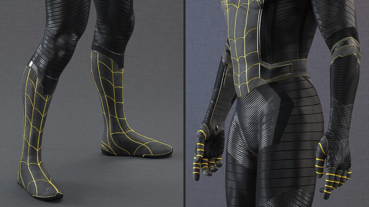 Spiderman Black Suit Standing Pose 3D model