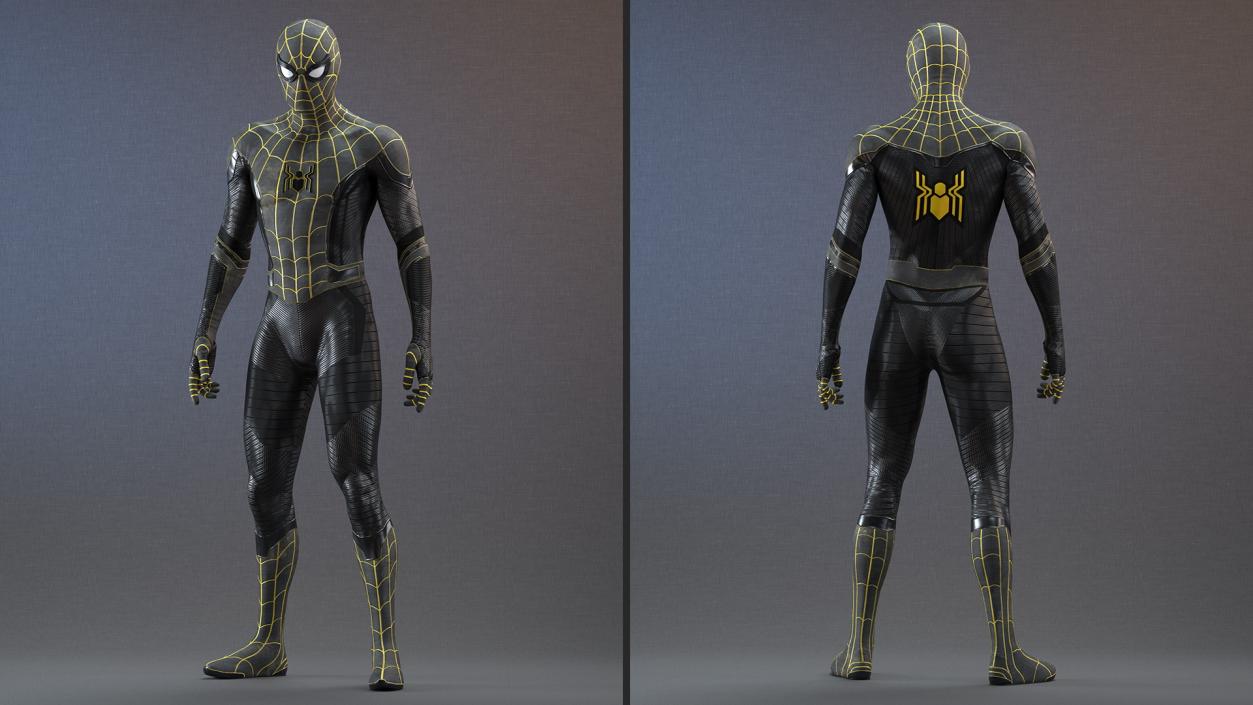 Spiderman Black Suit Standing Pose 3D model