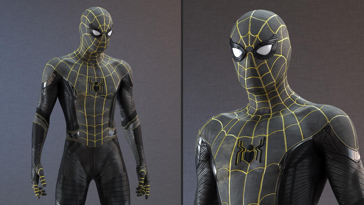 Spiderman Black Suit Standing Pose 3D model