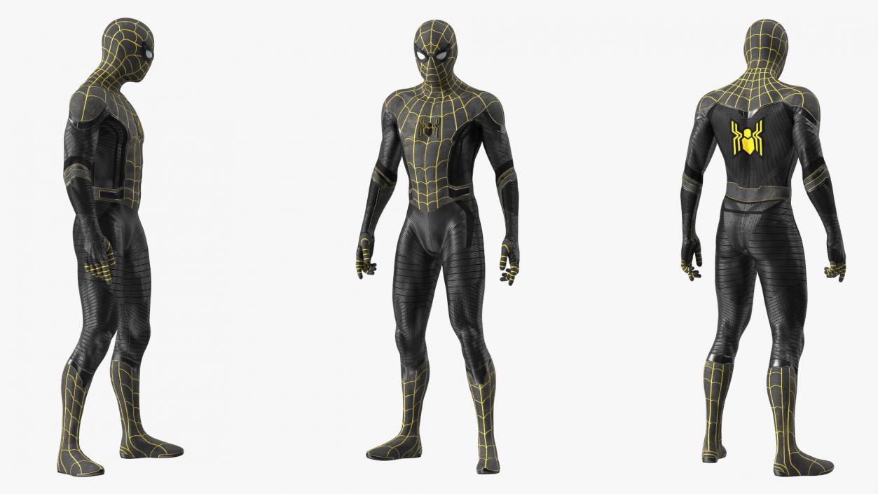 Spiderman Black Suit Standing Pose 3D model