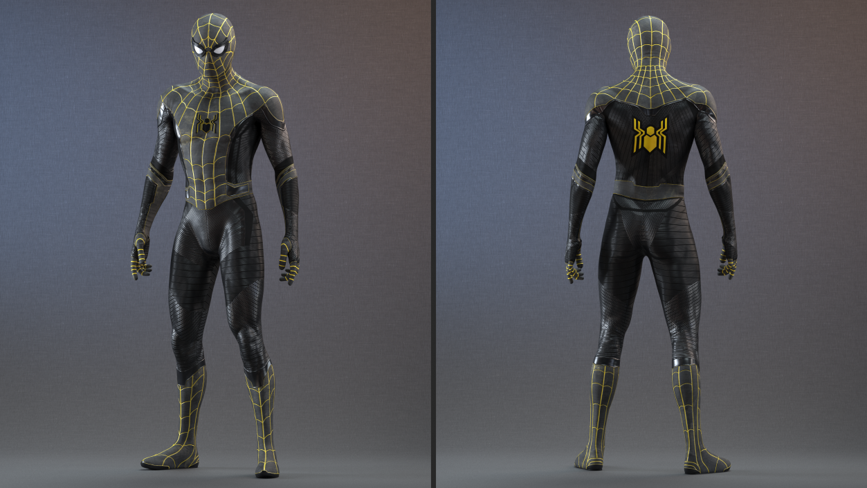 Spiderman Black Suit Standing Pose 3D model