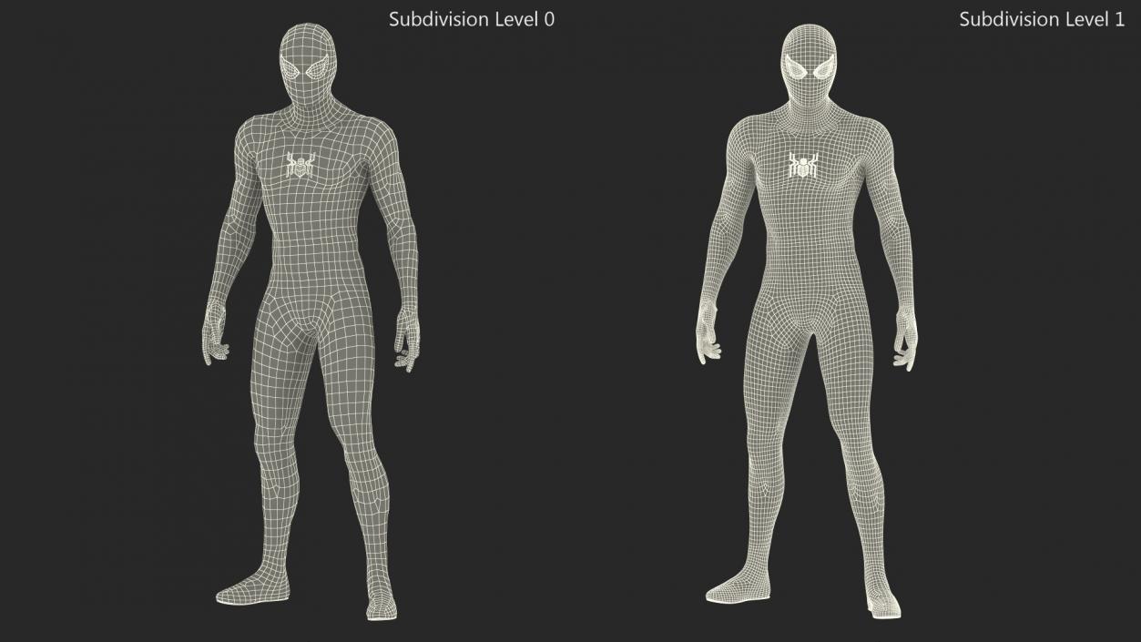 Spiderman Black Suit Standing Pose 3D model