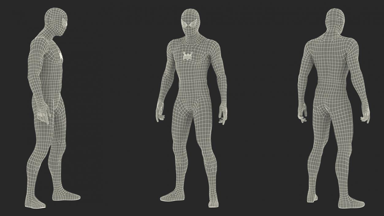 Spiderman Black Suit Standing Pose 3D model