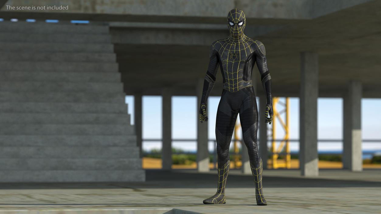 Spiderman Black Suit Standing Pose 3D model