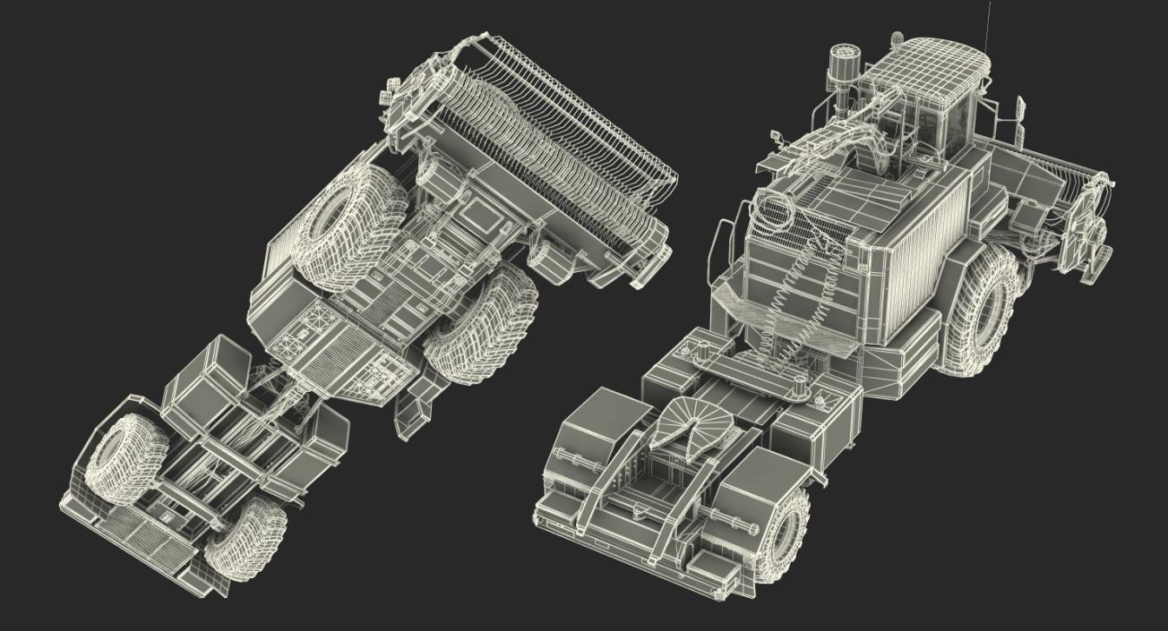 Forage Harvester Combine Generic Rigged 3D model