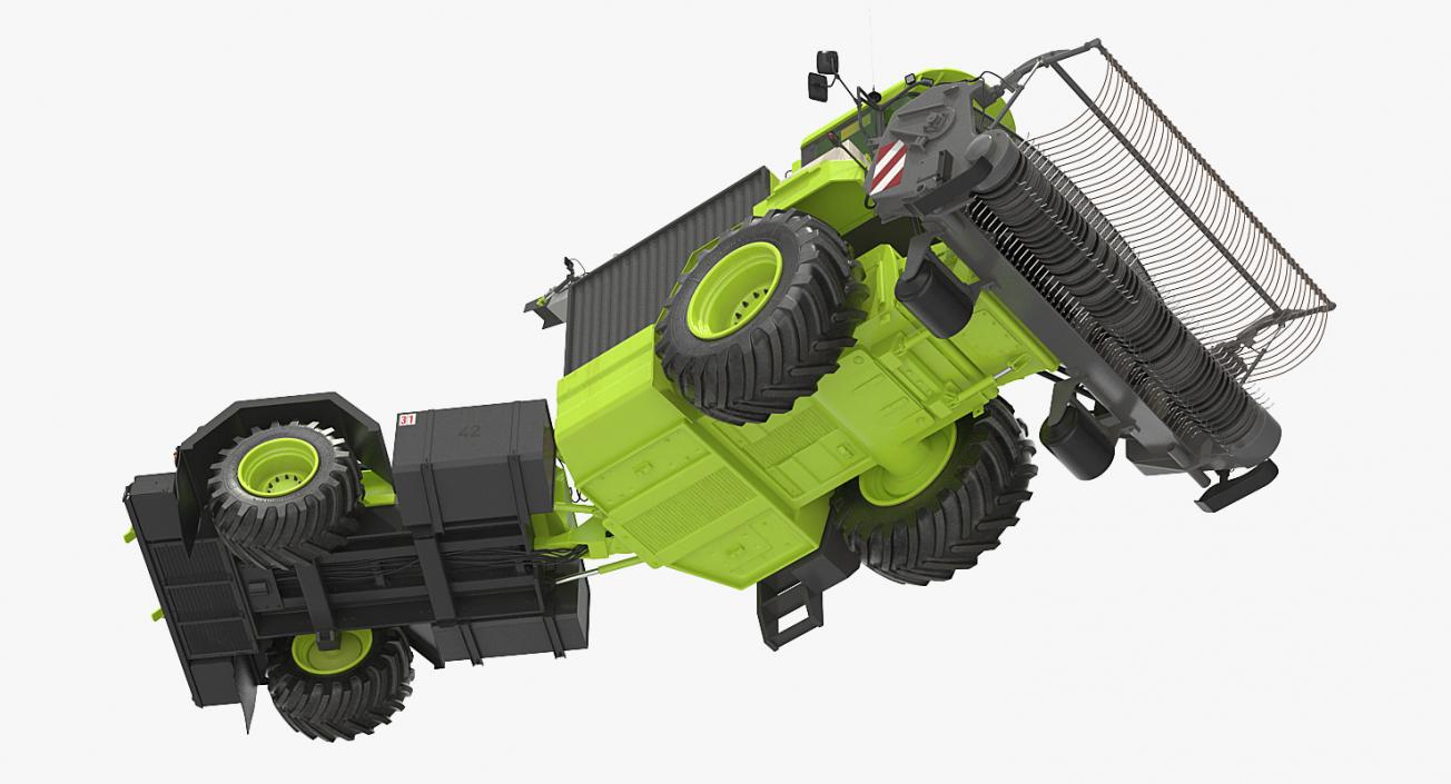 Forage Harvester Combine Generic Rigged 3D model