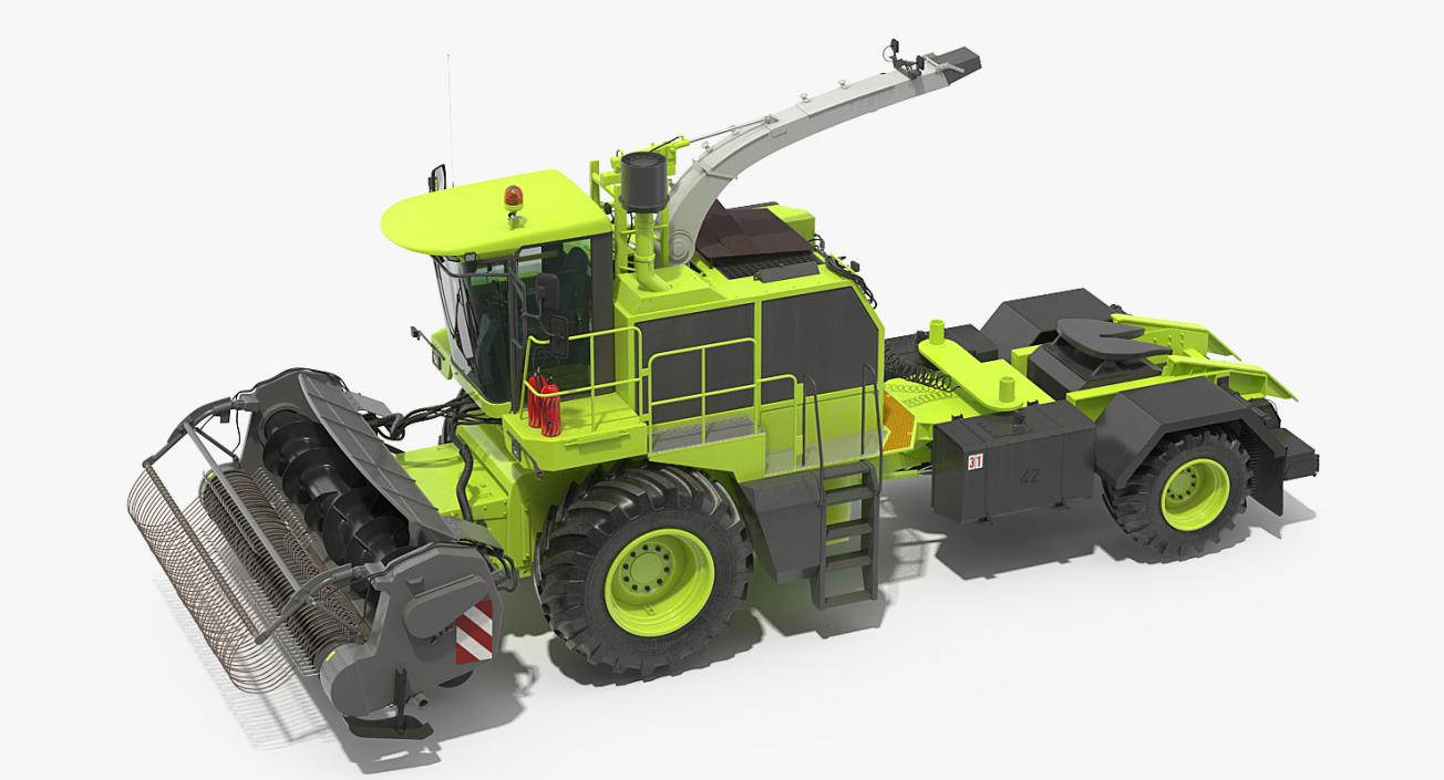 Forage Harvester Combine Generic Rigged 3D model