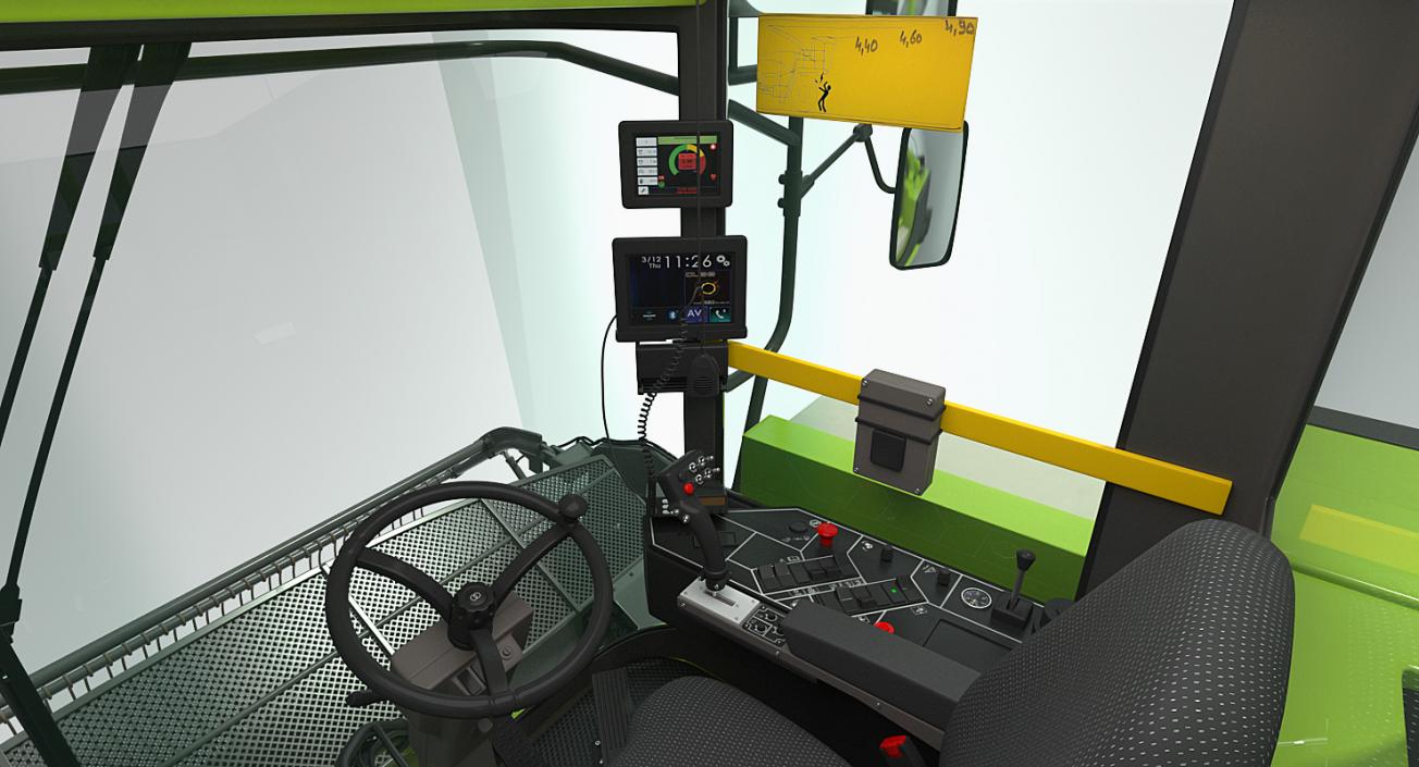 Forage Harvester Combine Generic Rigged 3D model