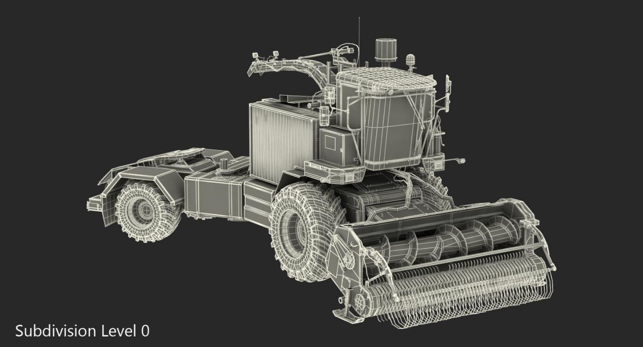 Forage Harvester Combine Generic Rigged 3D model