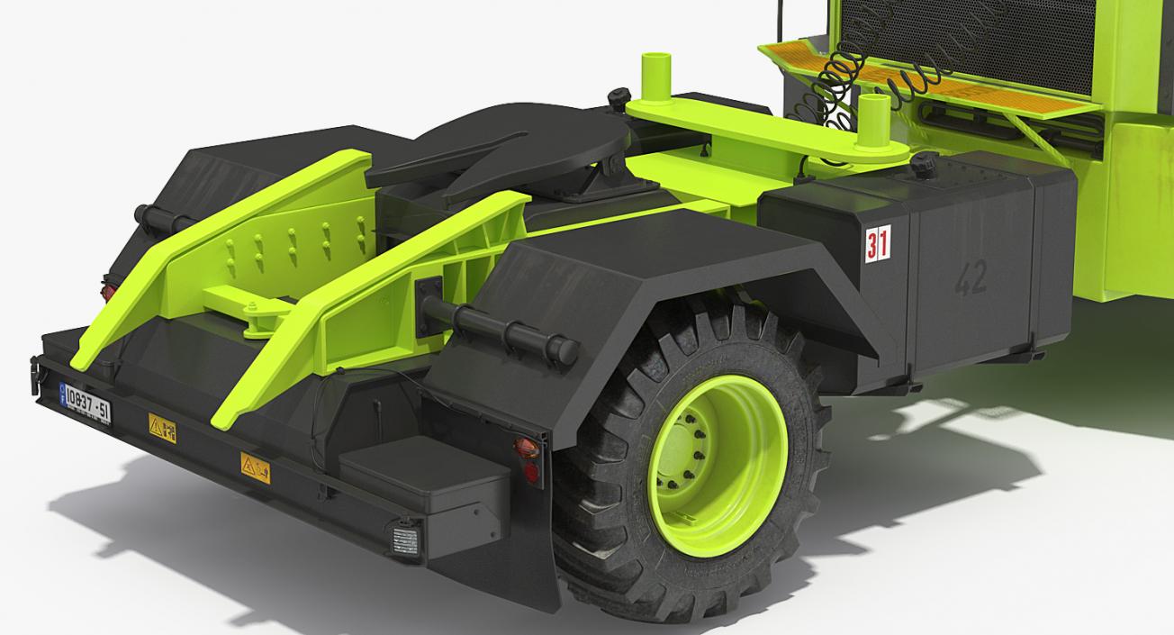 Forage Harvester Combine Generic Rigged 3D model