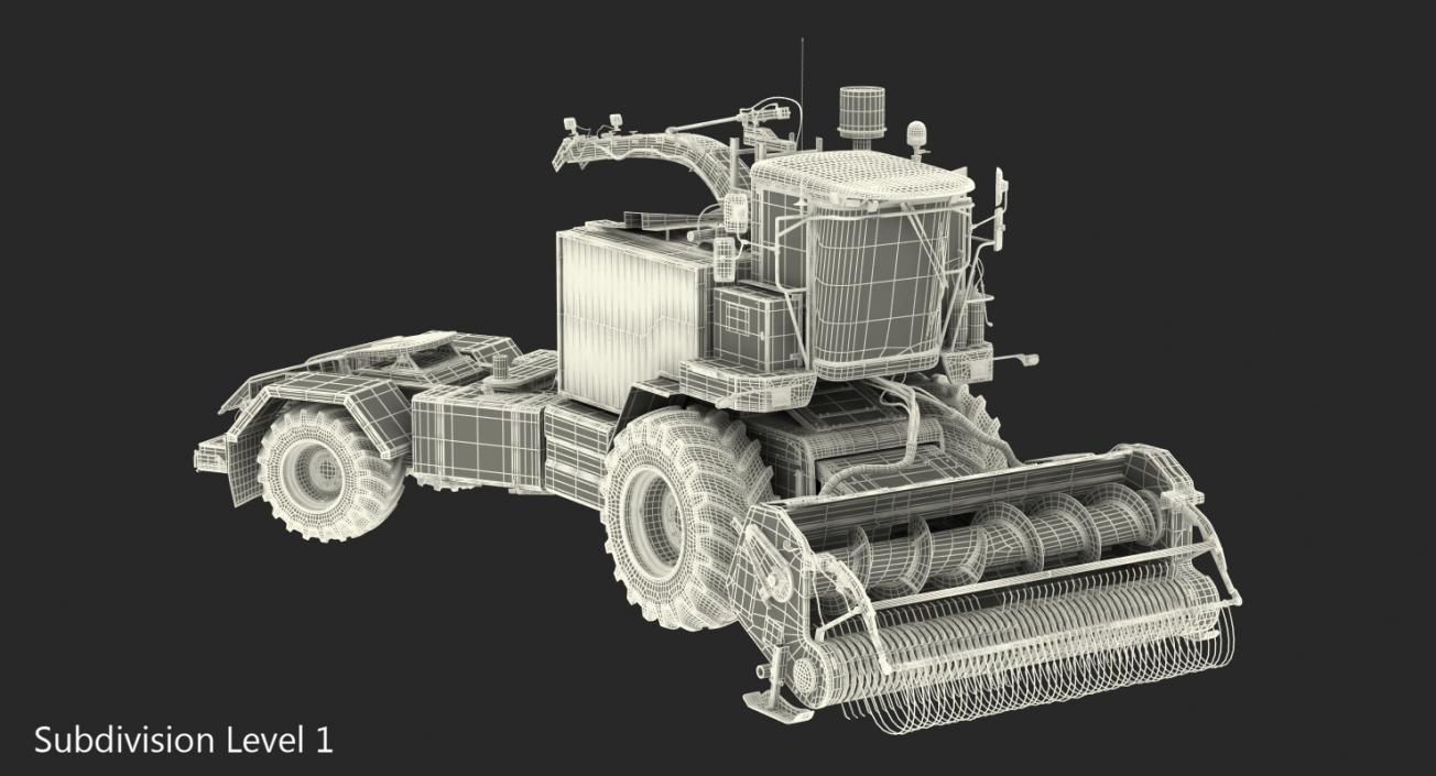 Forage Harvester Combine Generic Rigged 3D model