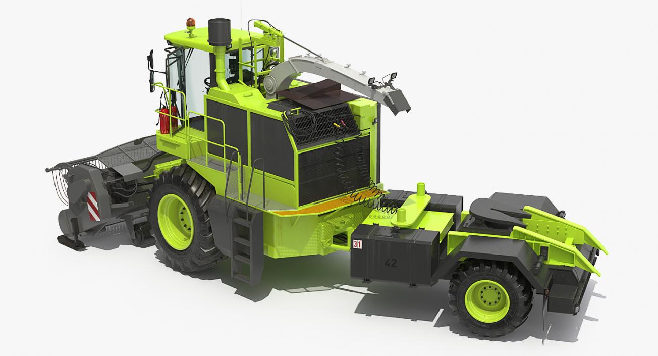 Forage Harvester Combine Generic Rigged 3D model