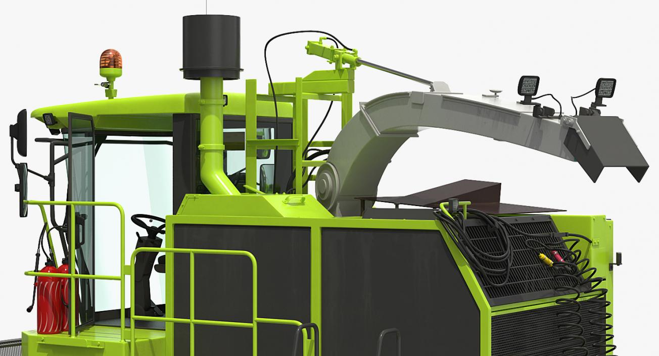 Forage Harvester Combine Generic Rigged 3D model