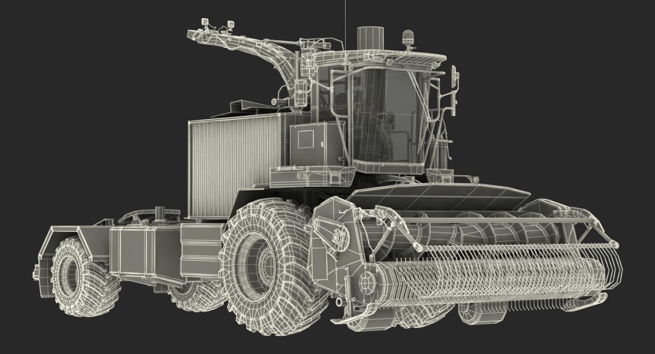 Forage Harvester Combine Generic Rigged 3D model