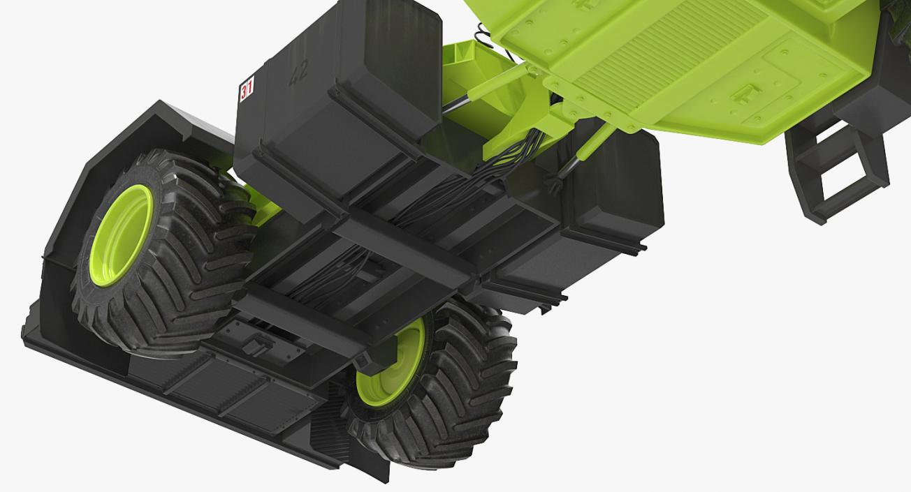 Forage Harvester Combine Generic Rigged 3D model