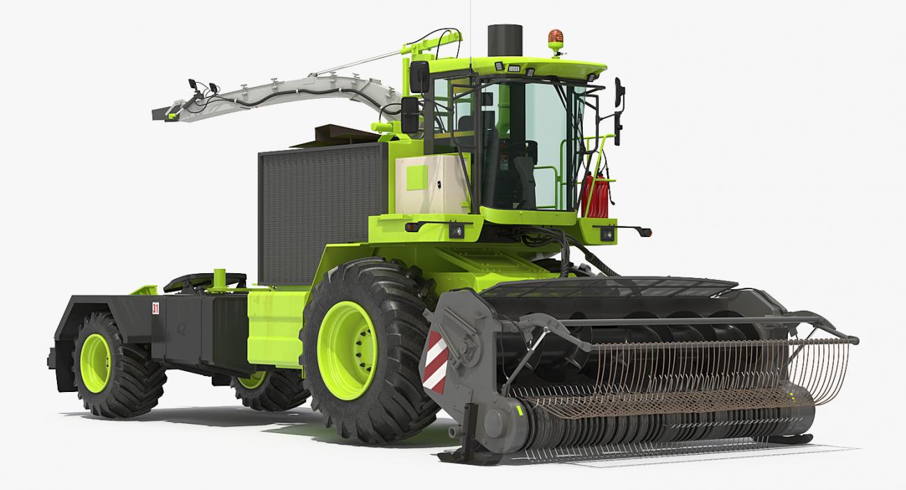 Forage Harvester Combine Generic Rigged 3D model