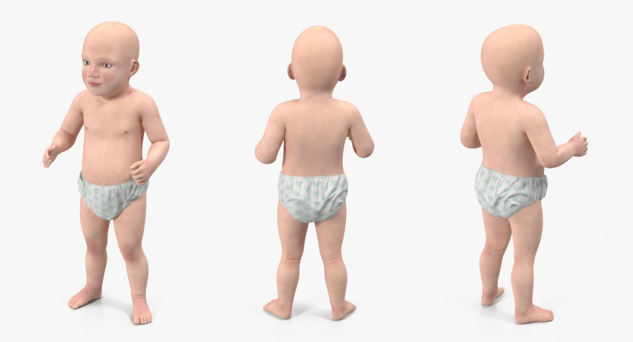 Baby Boy Standing 3D