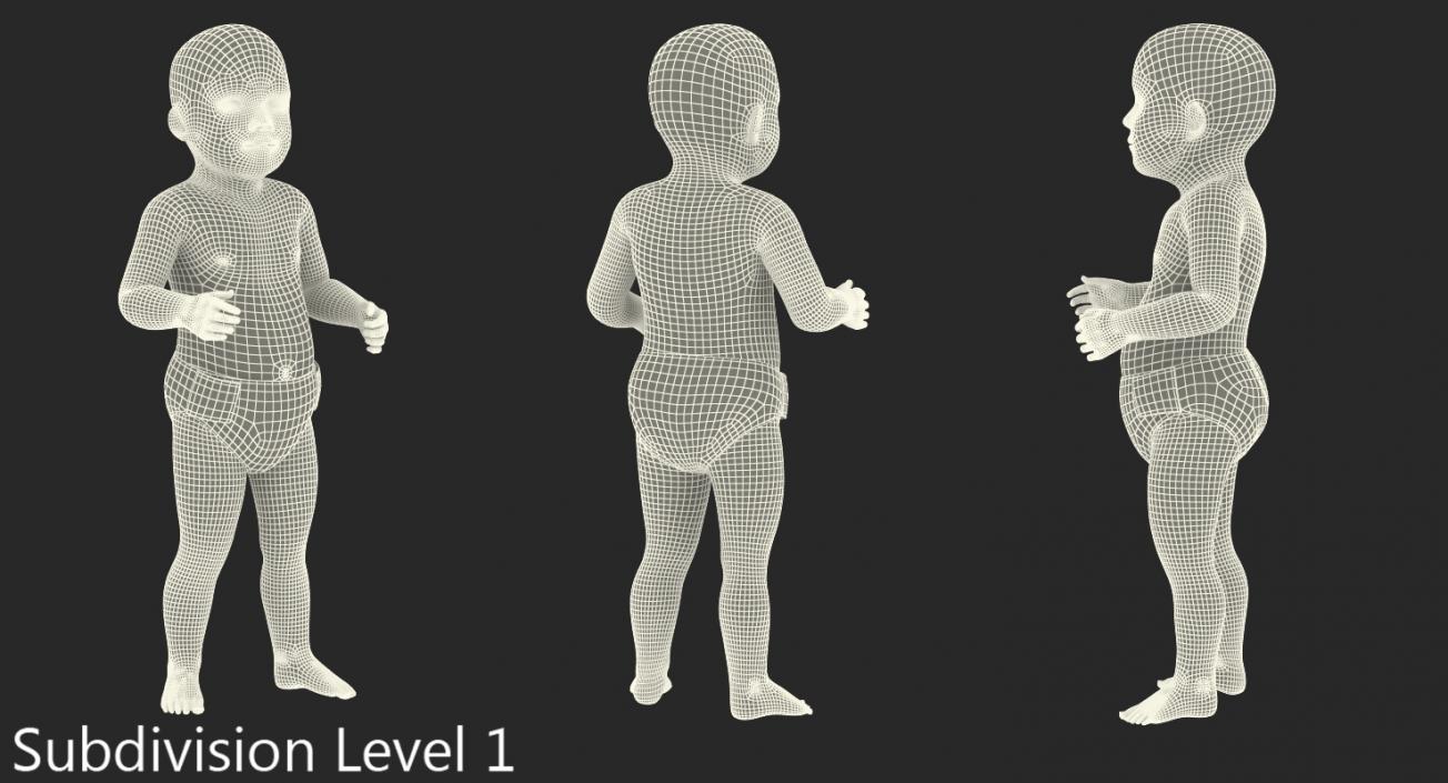 Baby Boy Standing 3D