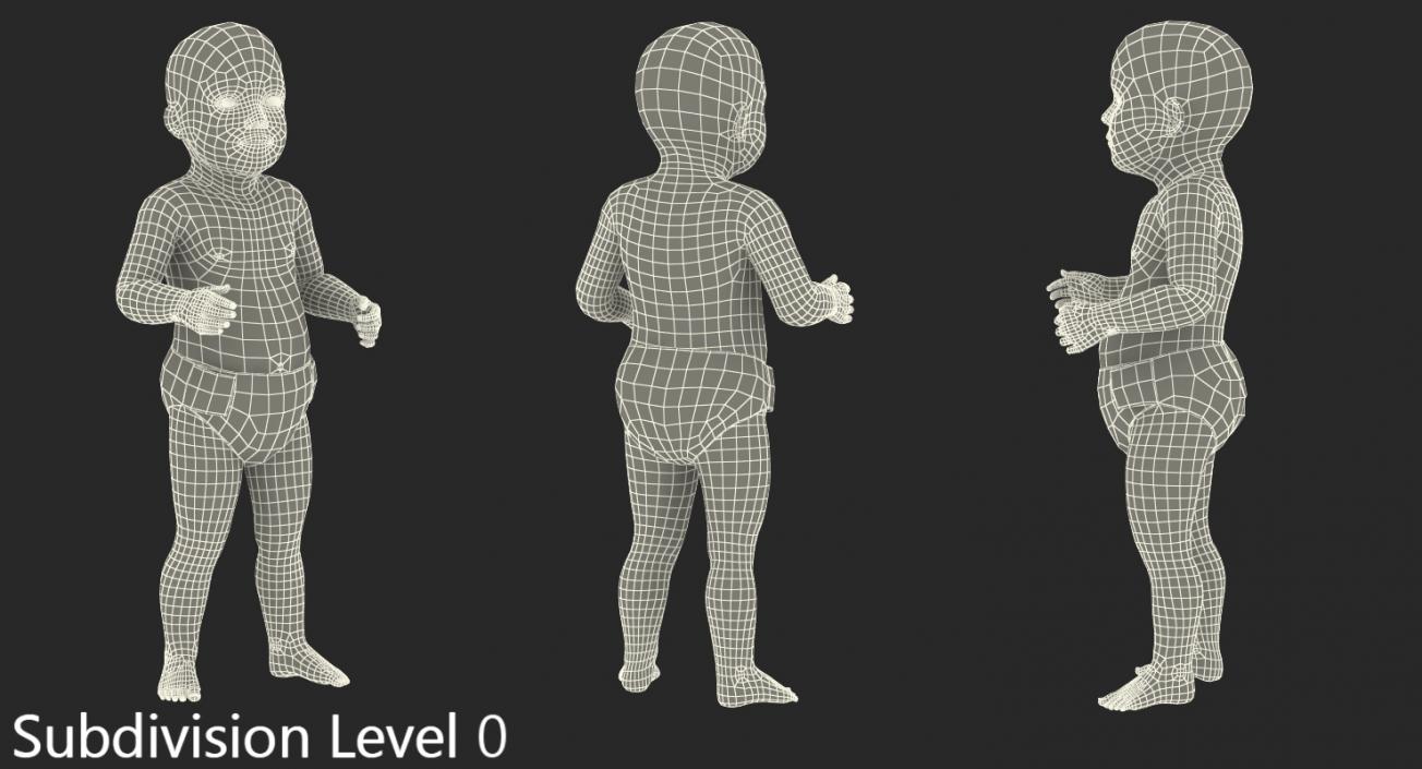 Baby Boy Standing 3D